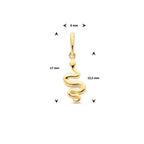 hanger slang 14K geelgoud