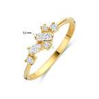 ring zirkonia 14K geelgoud