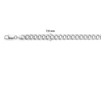 gourmette 7,9 mm zilver wit