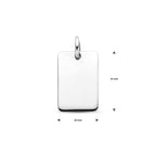 graveerhanger 15 mm zilver gerhodineerd