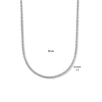 Collier Ankerkette 6-seitig geschliffen oxi 5,0 mm Silber oxidiert