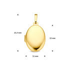 9k medaillon 15 mm 9K geel