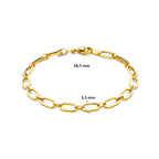 9k armband 5,5 mm 18,5 cm 9K geel