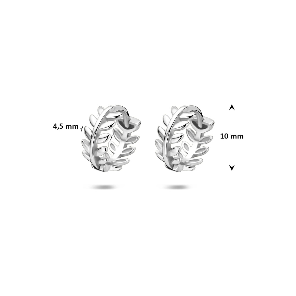 klapoorringen zilver gerhodineerd