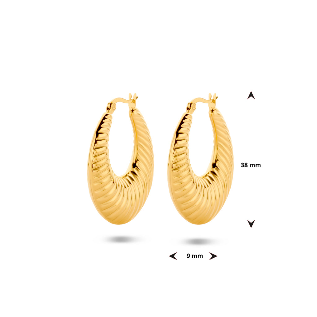 oorringen ion plating 38 mm edelstaal