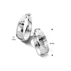 oorringen gediamanteerd 7,0 mm zilver gerhodineerd