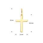 9k hanger kruis 16,5 mm 9K geel