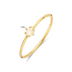Ring mit Geburtsstein Mondstein 14. Juni Gelbgold