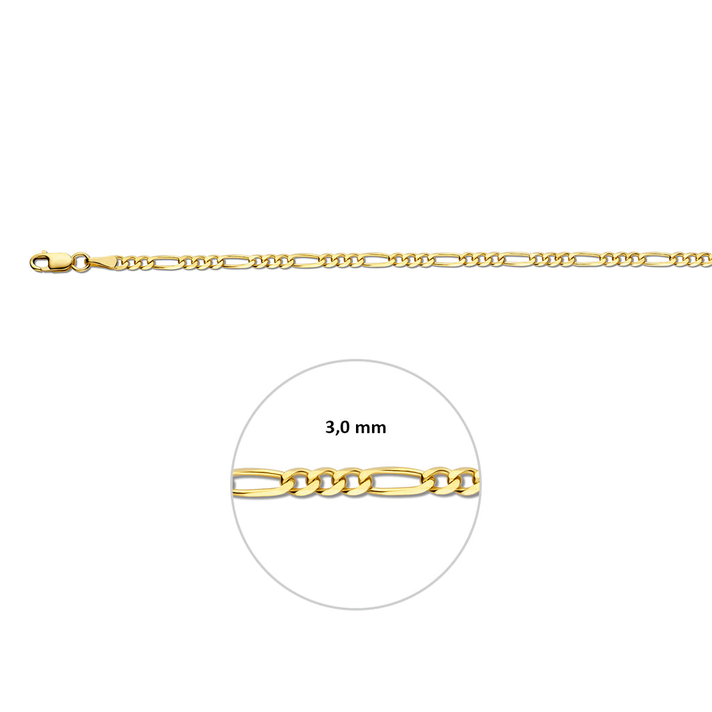 figaro 3,0 mm 14K geelgoud