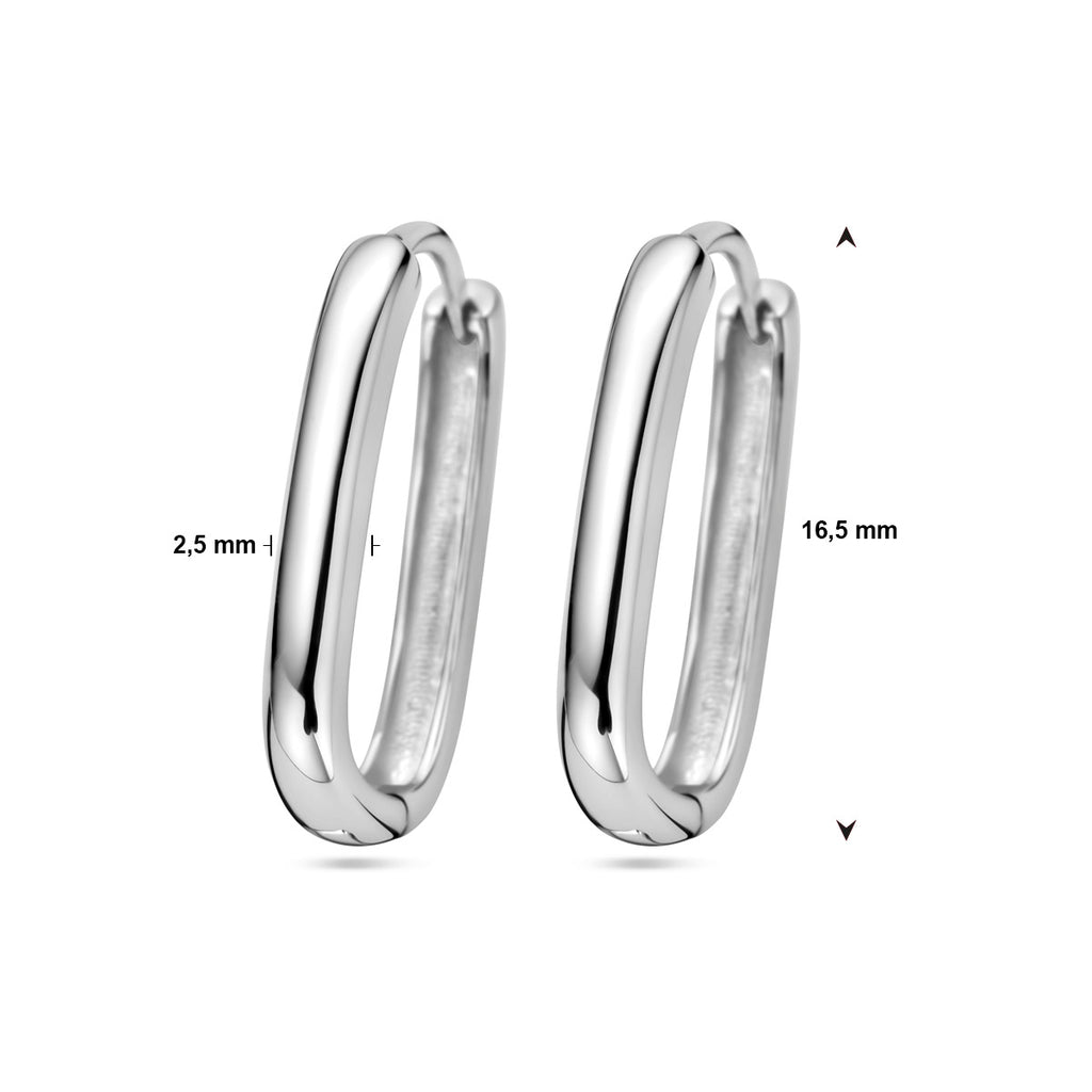 klapoorringen paperclip 16,5 mm zilver gerhodineerd