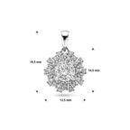 hanger zirkonia zilver gerhodineerd
