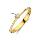 ring lab grown diamant 0.05ct g vs 14K geelgoud