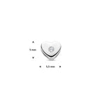 Anhänger Herz Zirkonia 5 mm Silber rhodiniert