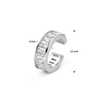 ear cuff zirkonia 12 mm zilver gerhodineerd