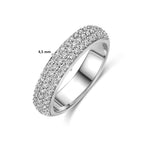 ring zirkonia zilver gerhodineerd