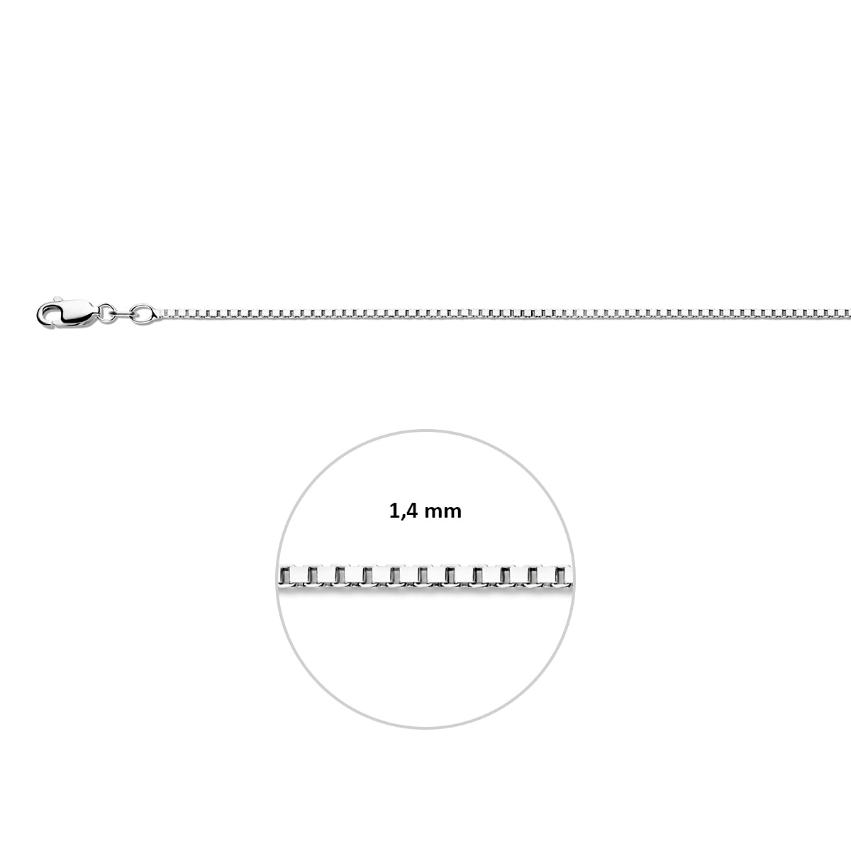 Venezianisch 1,4 mm Silber weiß