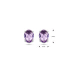 oorknoppen amethist zilver gerhodineerd