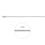 gourmette 1,7 mm zilver wit
