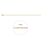 singapore 1,2 mm 14K geelgoud