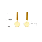 Ohrhänger 11 mm 14K Gelbgold