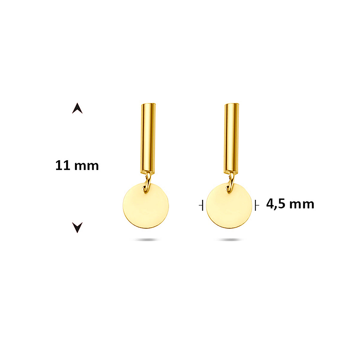 Ohrhänger 11 mm 14K Gelbgold