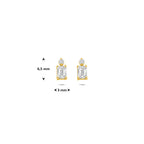 oorknoppen lab grown diamant 0.32ct (2x 0.16ct) g vs 6,5 mm 14K geelgoud