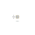 oorknop zirkonia 4 mm per stuk 14K geelgoud
