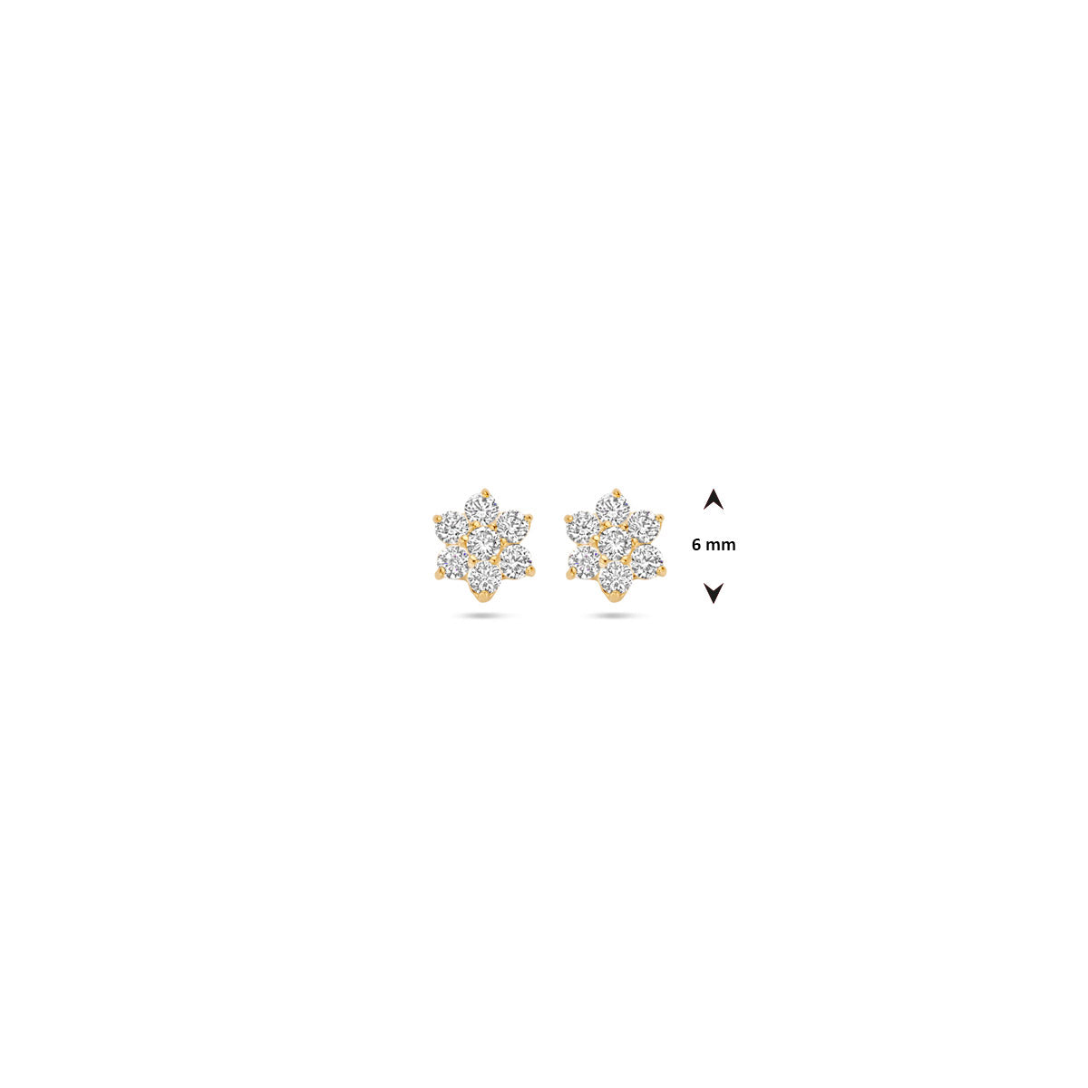 Ohrstecker Rosette 14K Gelbgold