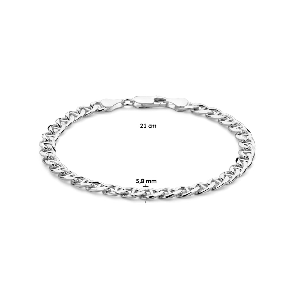 Armband Anker 5,8 mm 21 cm silberweiß