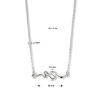 Halskette Schlange 41 + 4 cm Silber rhodiniert