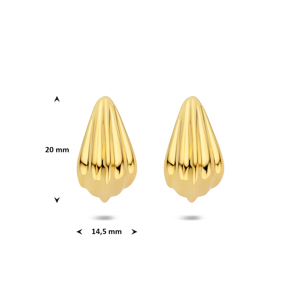 Steckerohrringe 20 mm 1 Mikron vergoldet (gelb)