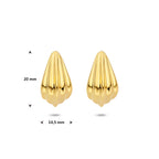 Steckerohrringe 20 mm 1 Mikron vergoldet (gelb)