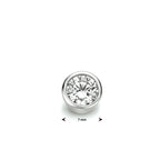 hanger zirkonia zilver gerhodineerd - rond
