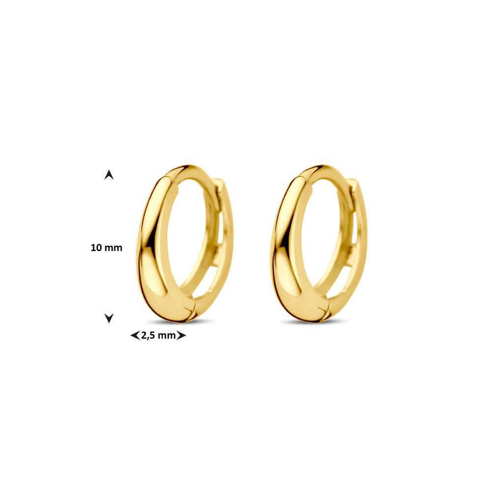 Klappcreolen 10 mm 14K Gelbgold
