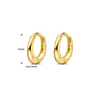 Klappcreolen 10 mm 14K Gelbgold