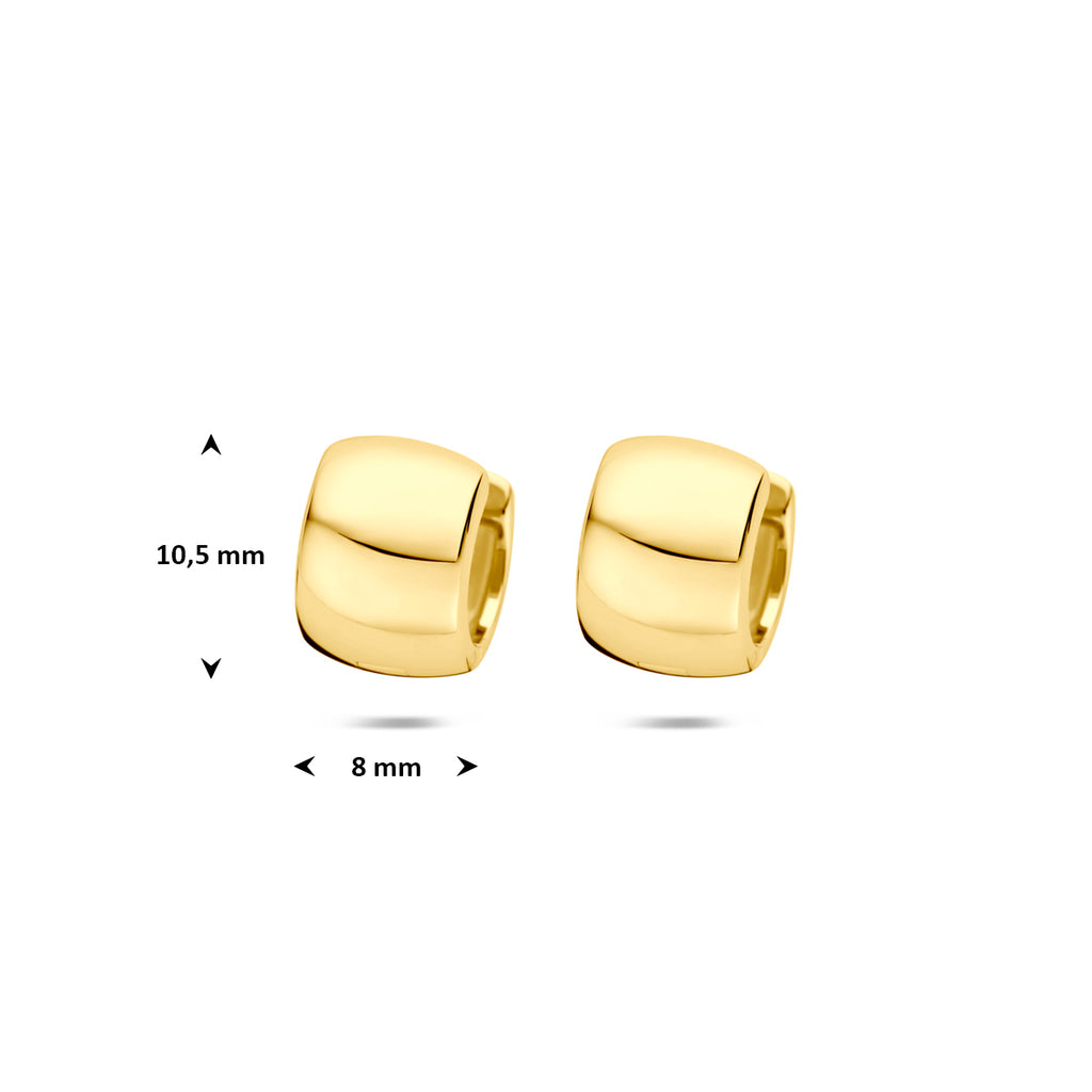 Klappcreolen 10,5 mm 1 Mikron versilbert (gelb)