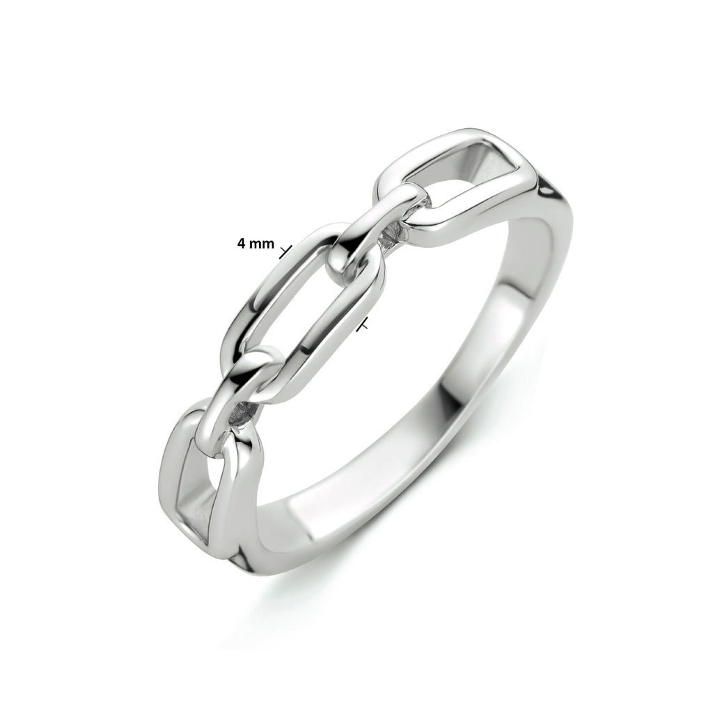 Ringglied Silber rhodiniert