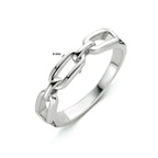 Ringglied Silber rhodiniert
