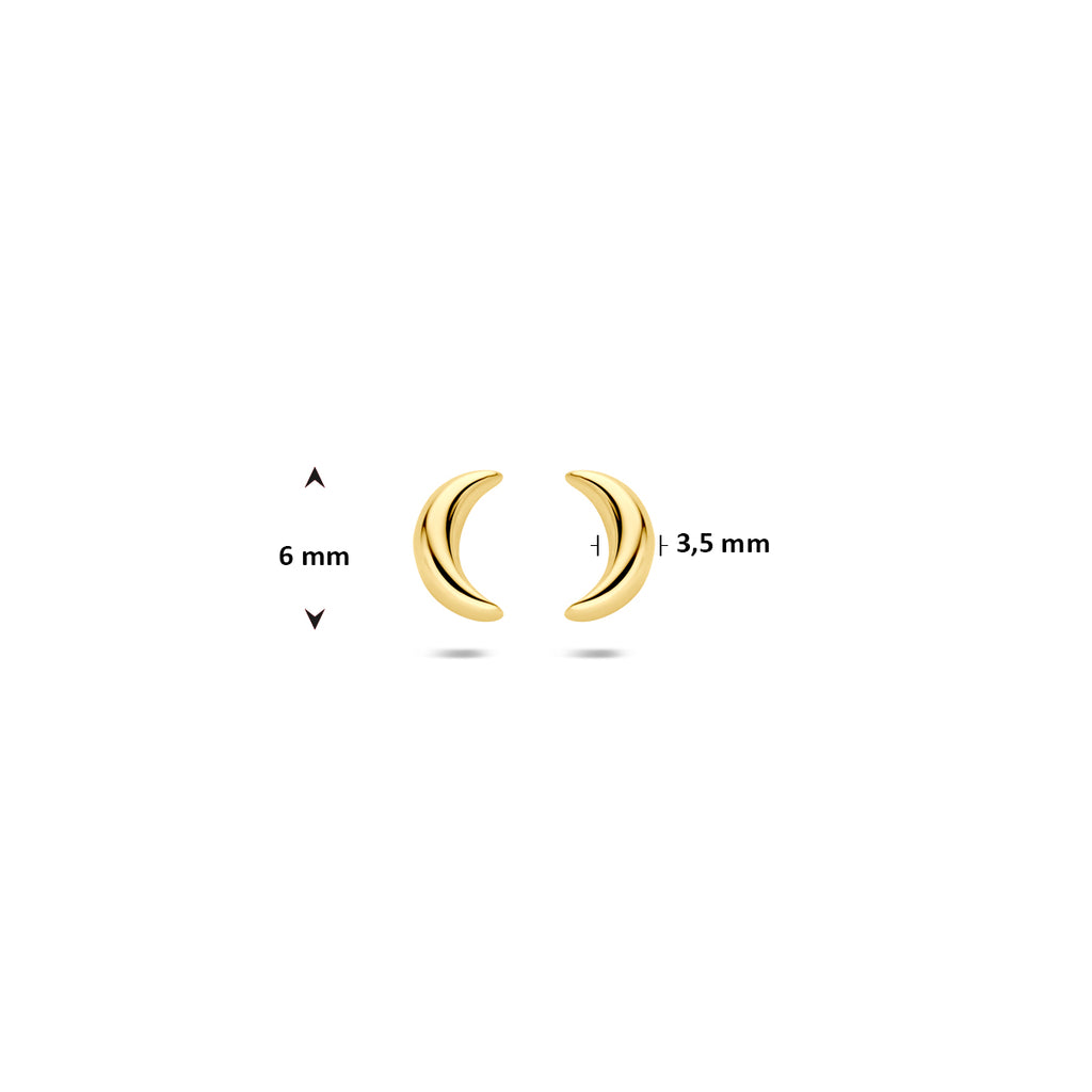 Ohrstecker Mond 6 mm 14K Gelbgold