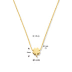 Kleeblatt-Halskette 0,7 mm 42 - 45 cm 14K Gelbgold