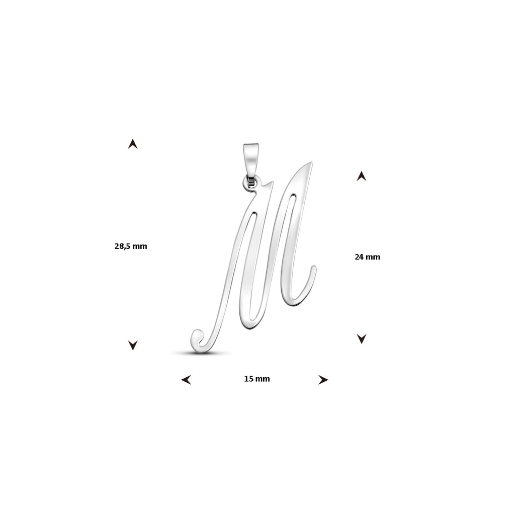 hanger letter zilver gerhodineerd