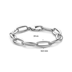 armband 10,5 mm 19 cm zilver gerhodineerd