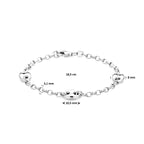 Armband 8,0 mm 18,5 cm Silber rhodiniert