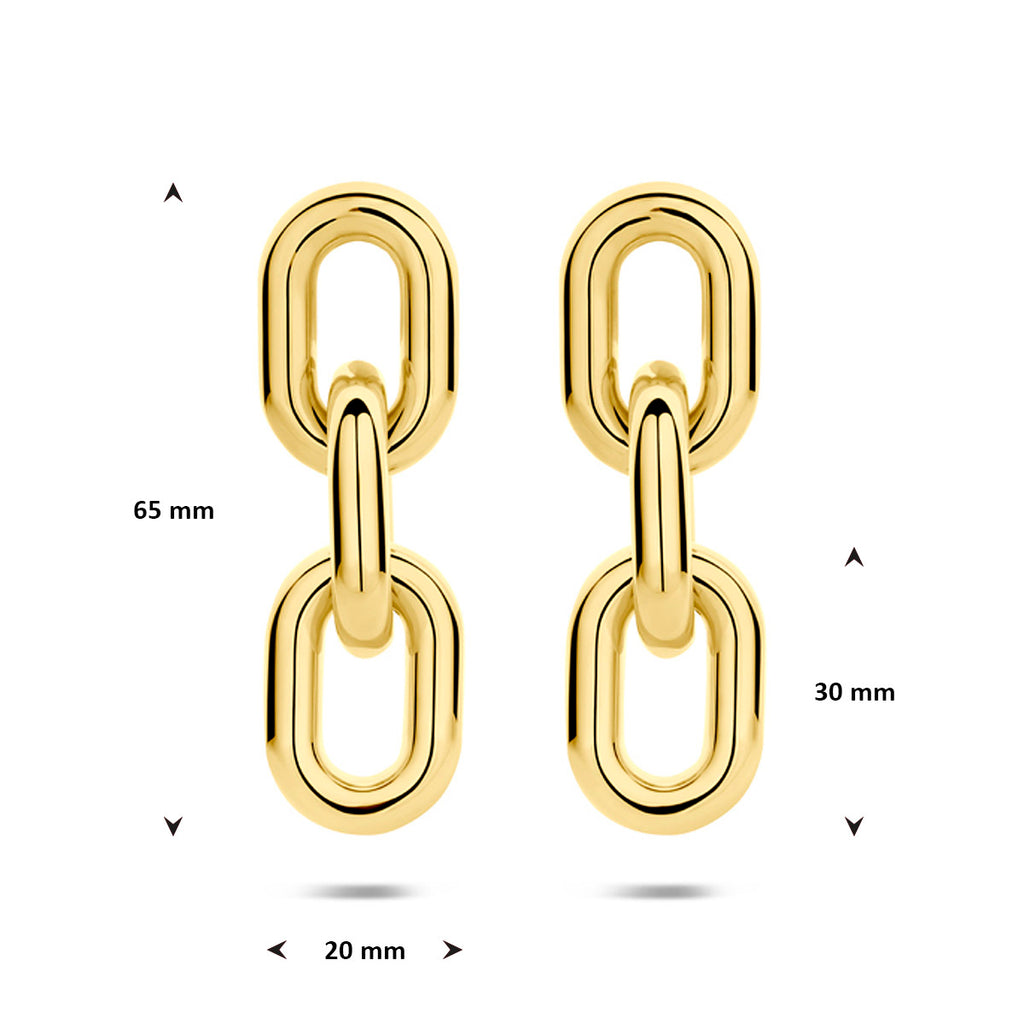 oorhangers schakel ion plating 65 mm edelstaal