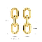 oorhangers schakel ion plating 65 mm edelstaal