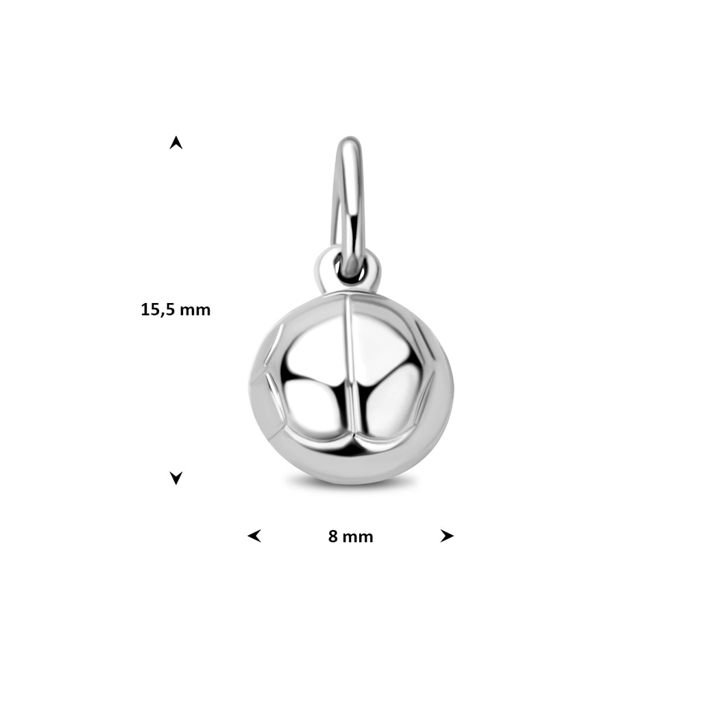 hanger voetbal zilver wit