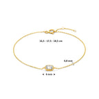 Armband Zirkonia 16,5 - 17,5 - 18,5 cm 14K Gelbgold
