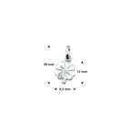 hanger klavertje strass 11 mm zilver gerhodineerd