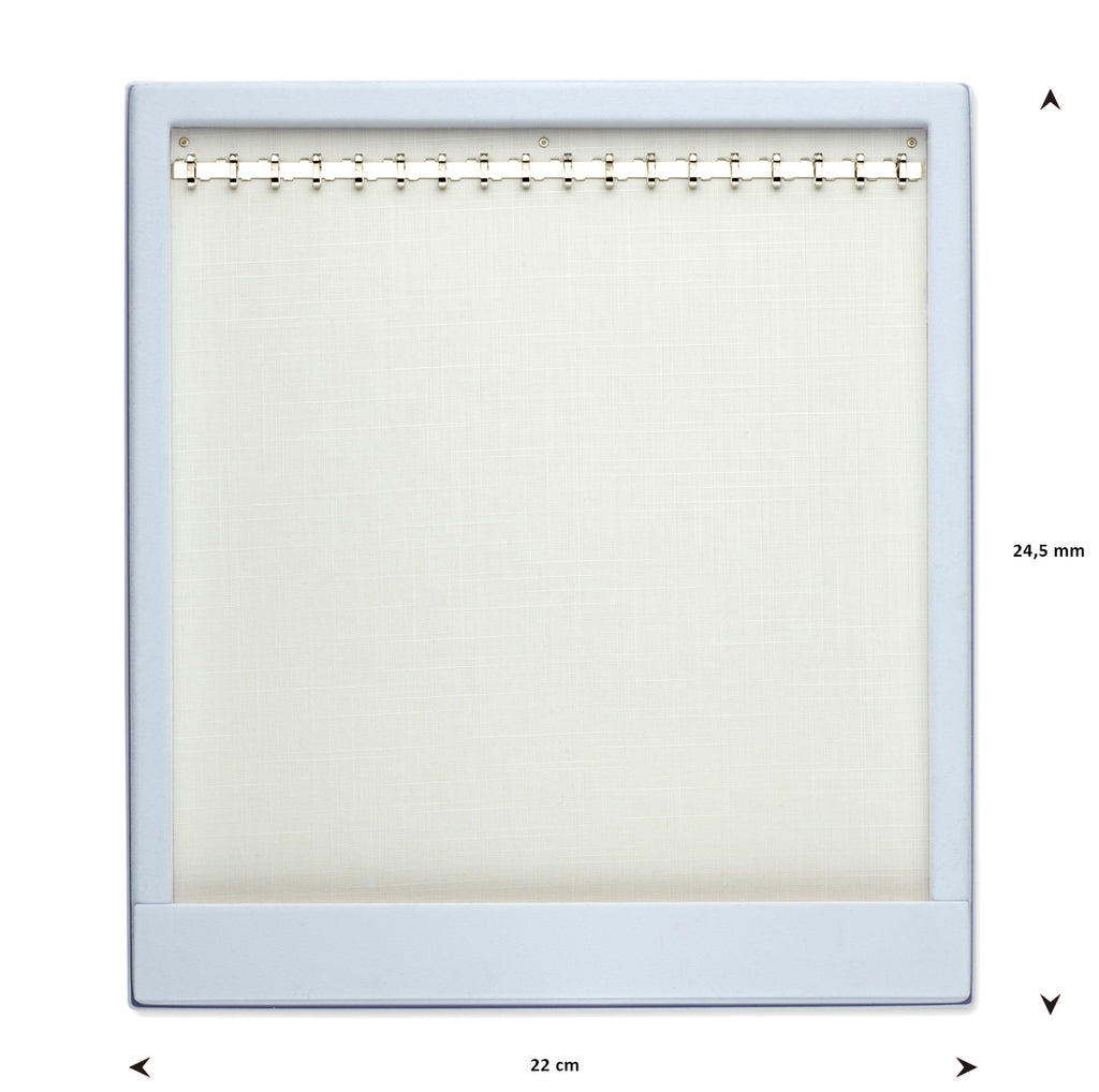 opmaaktray carrousel 245 x 220 mm wit met zilverkleurige haakjes pos materialen