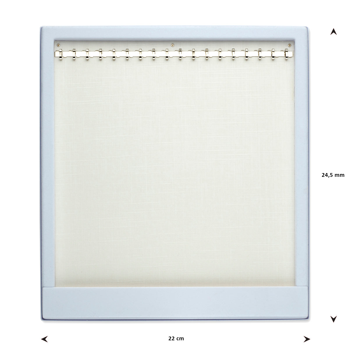 opmaaktray carrousel 245 x 220 mm wit met zilverkleurige haakjes pos materialen